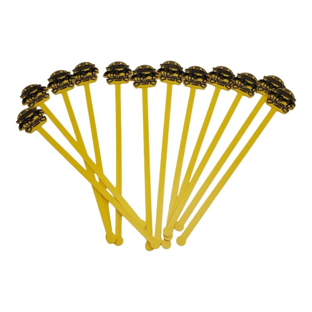 12 pcs Long Shot Cocktail Stirrers Swizzle‎ Sticks Barware Drink Stirrer Yellow